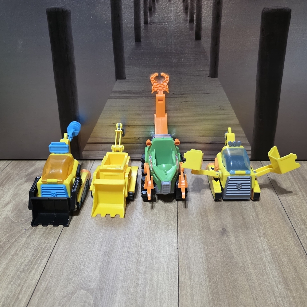 Construction Vehicle Toy Set - Yellow, Green, Orange Paw Patrol